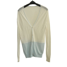 Spring Soft V-Neck Knit Women Cardigan with Button